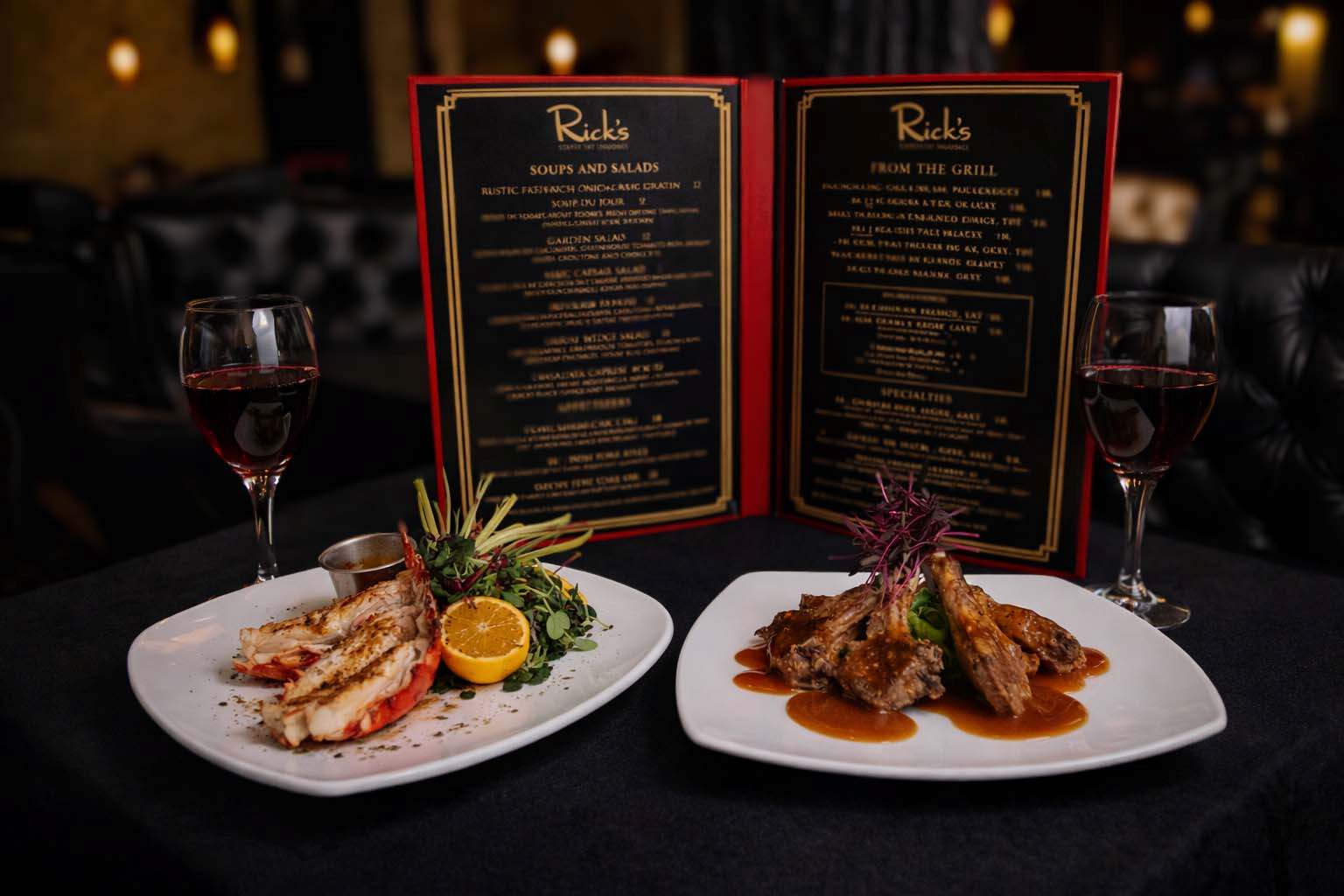 Dinner and cocktails at Rick's Steakhouse and Lounge near Miami